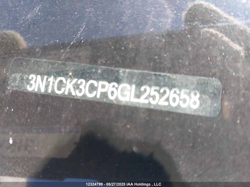 2016 Nissan Micra VIN: 3N1CK3CP6GL252658 Lot: 12324799