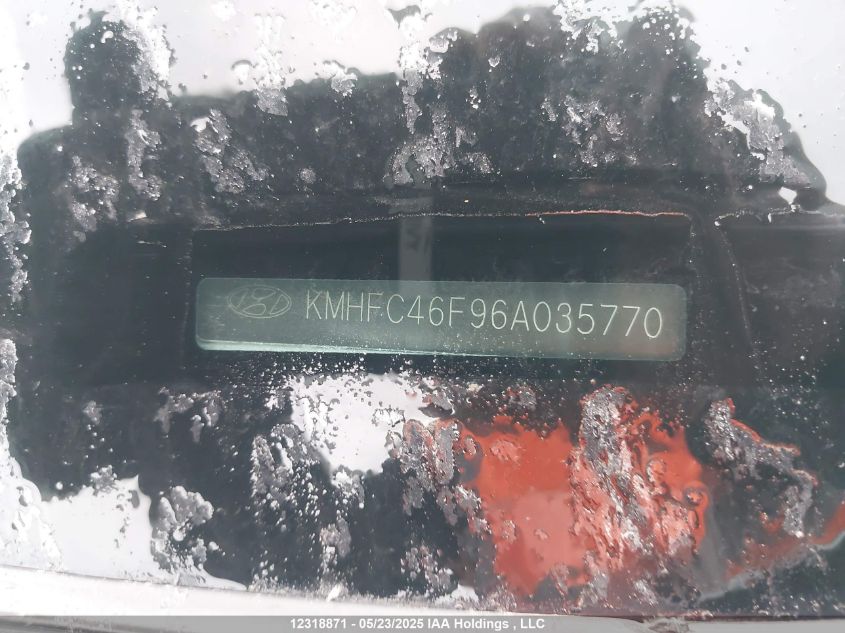 2006 Hyundai Azera VIN: KMHFC46F96A035770 Lot: 12318871X