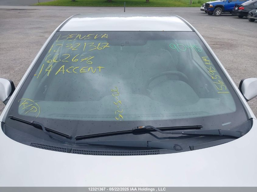 2014 Hyundai Accent Gl VIN: KMHCT4AE9EU662676 Lot: 12321367X