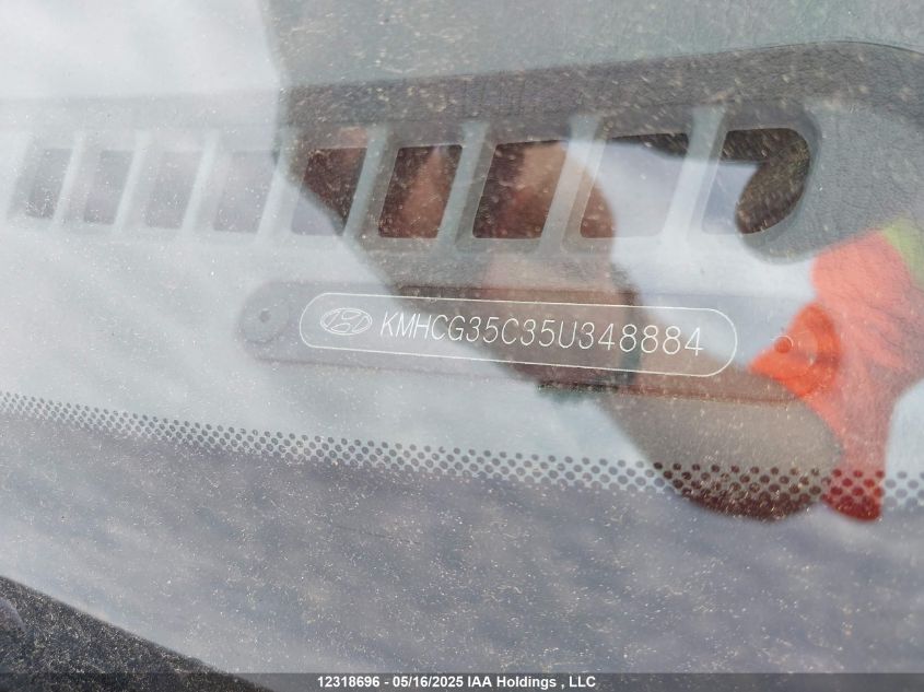 2005 Hyundai Accent Gs/Gsi VIN: KMHCG35C35U348884 Lot: 12318696X