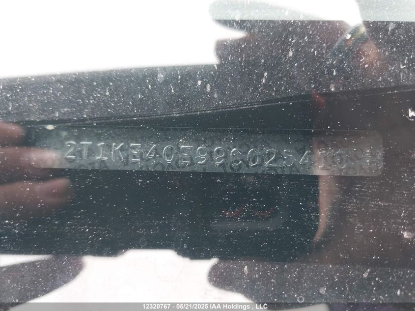 2009 Toyota Matrix Xr VIN: 2T1KE40E99C025415 Lot: 12320767X