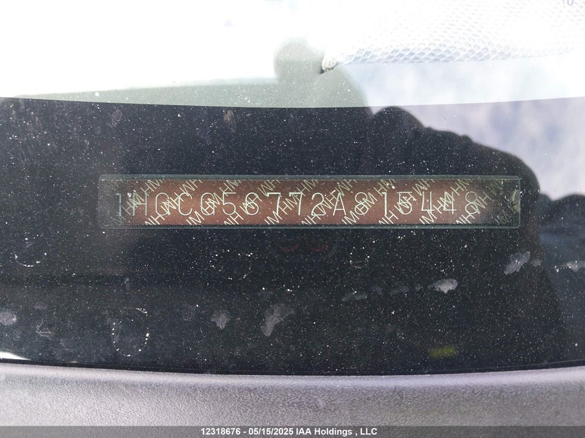 2002 Honda Accord Se VIN: 1HGCG56772A815448 Lot: 12318676X