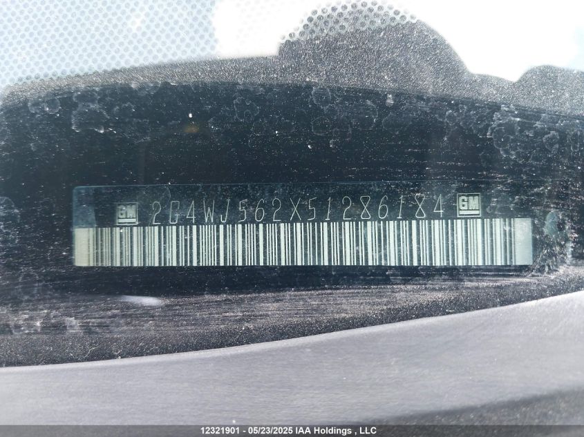 2005 Buick Allure Cxl VIN: 2G4WJ562X51286184 Lot: 12321901X