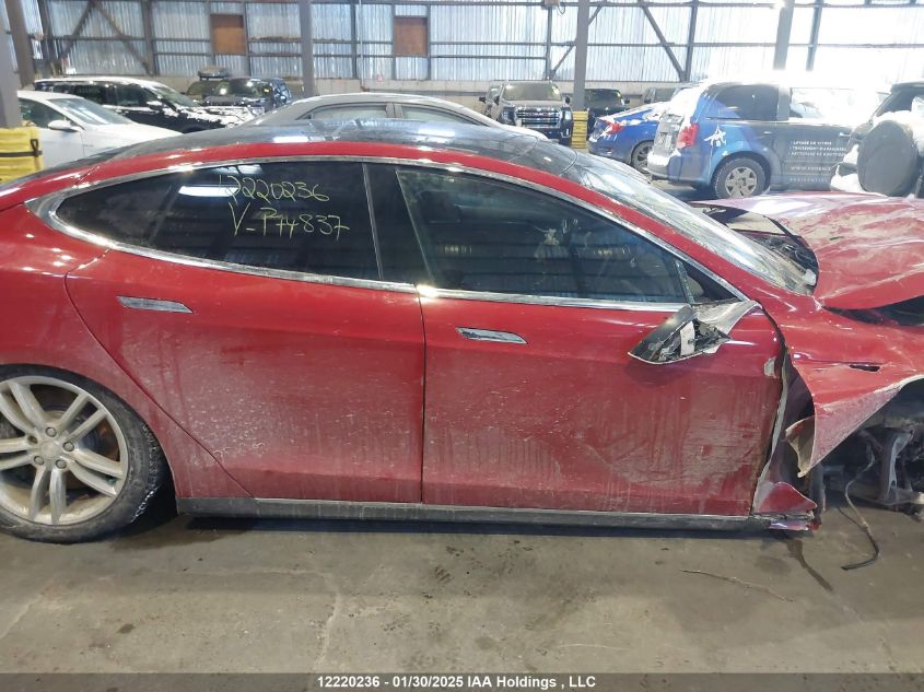 2015 Tesla Model S 70D/85D/P85D VIN: 5YJSA1H25FFP74837 Lot: 12220236X