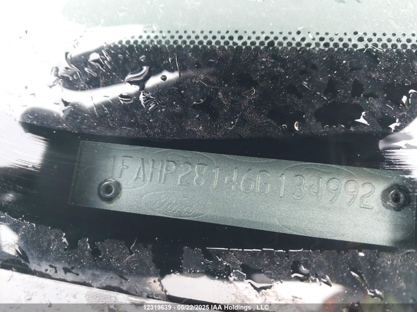 2006 Ford Five Hundred Limited VIN: 1FAHP28146G134992 Lot: 12319639X