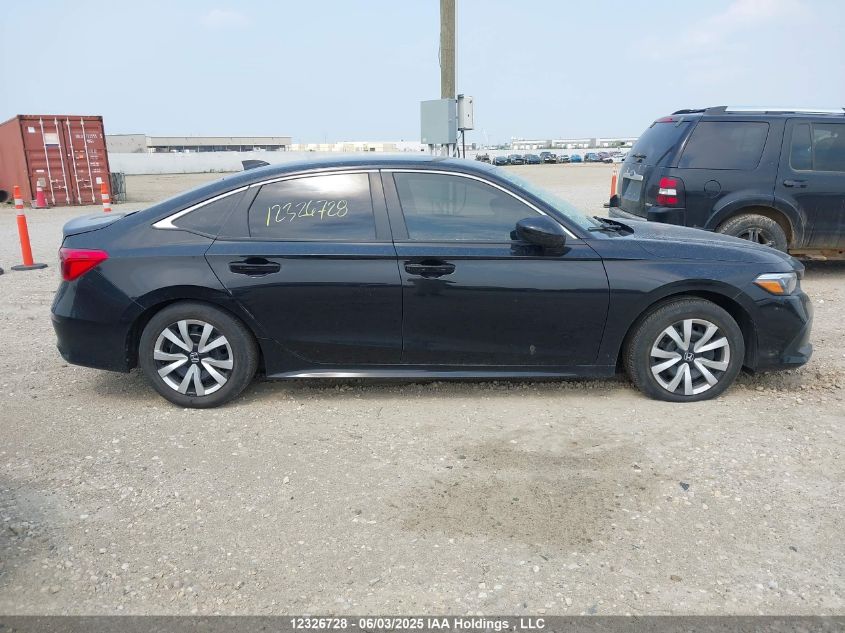 2022 Honda Civic Lx VIN: 2HGFE2F22NH124422 Lot: 12326728