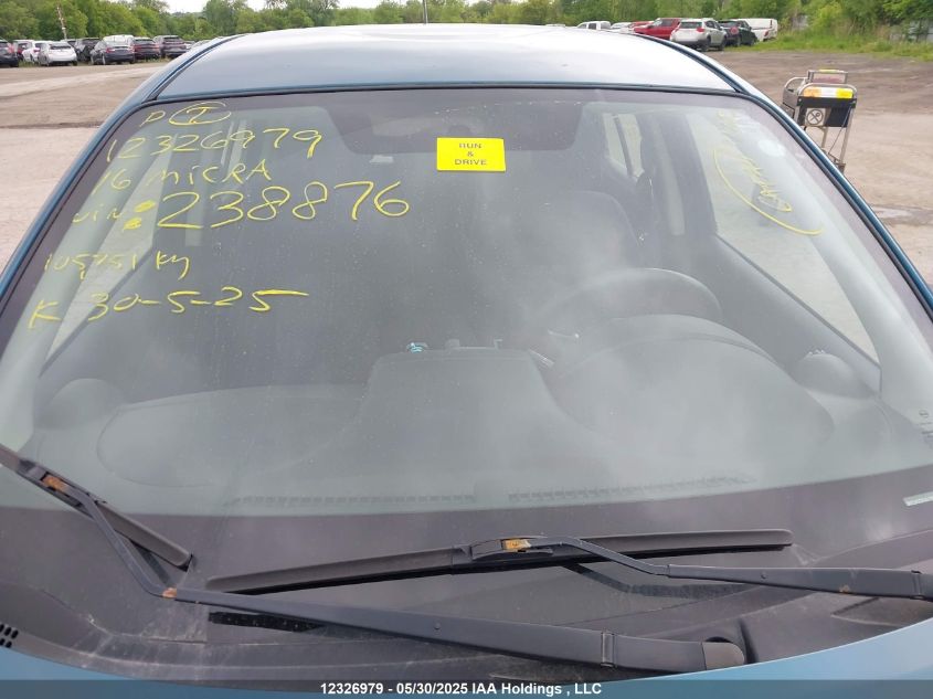 2016 Nissan Micra VIN: 3N1CK3CP1GL238876 Lot: 12326979