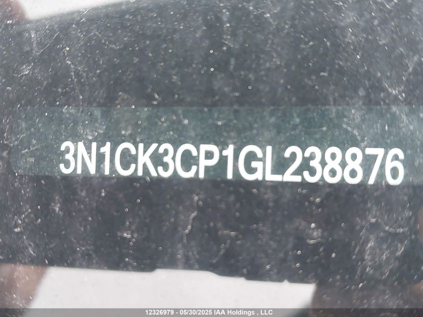 2016 Nissan Micra VIN: 3N1CK3CP1GL238876 Lot: 12326979