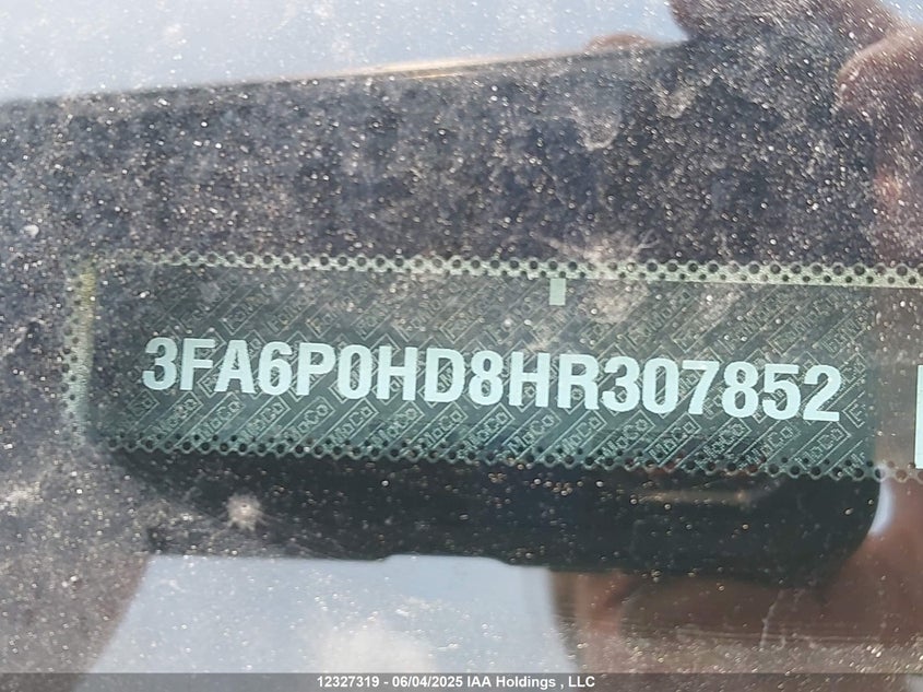 2017 Ford Fusion Se VIN: 3FA6P0HD8HR307852 Lot: 12327319