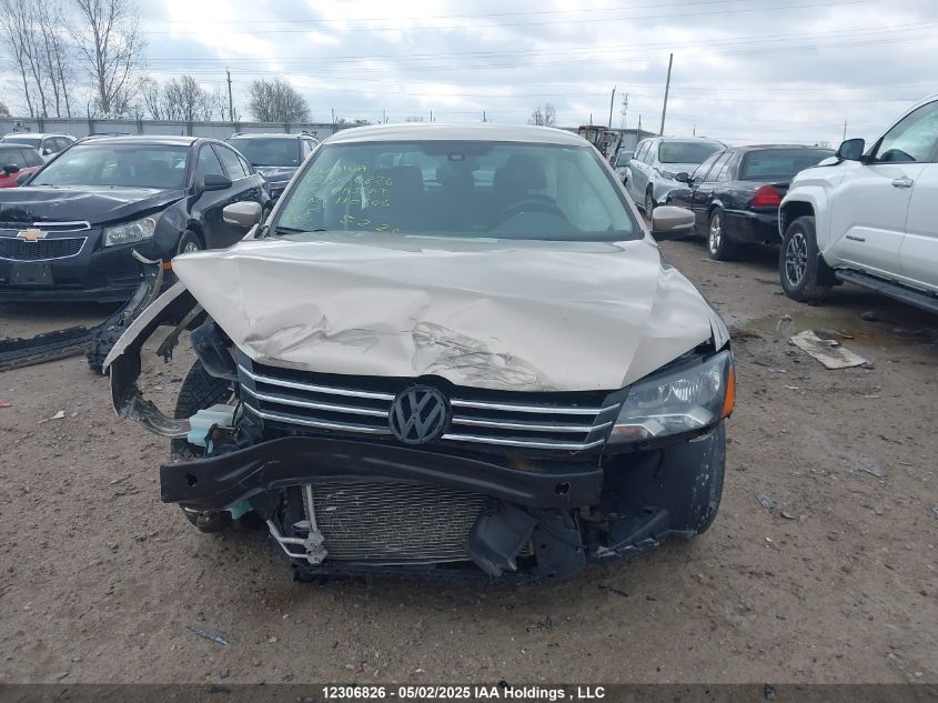 2015 Volkswagen Passat 1.8 Tsi Trendline VIN: 1VWAS7A38FC110606 Lot: 12306826X