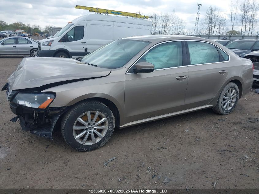 2015 Volkswagen Passat 1.8 Tsi Trendline VIN: 1VWAS7A38FC110606 Lot: 12306826X