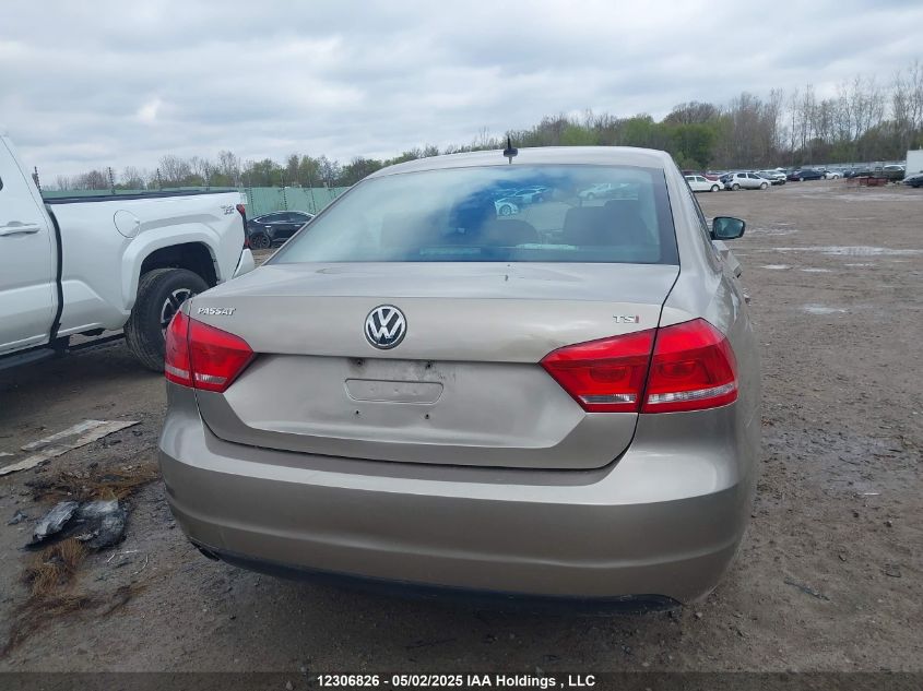 2015 Volkswagen Passat 1.8 Tsi Trendline VIN: 1VWAS7A38FC110606 Lot: 12306826X