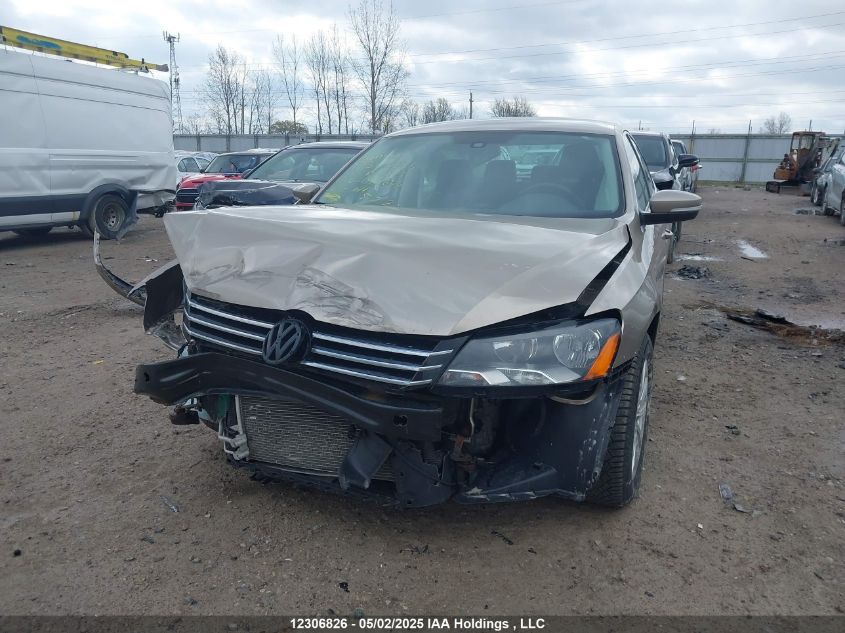 2015 Volkswagen Passat 1.8 Tsi Trendline VIN: 1VWAS7A38FC110606 Lot: 12306826X