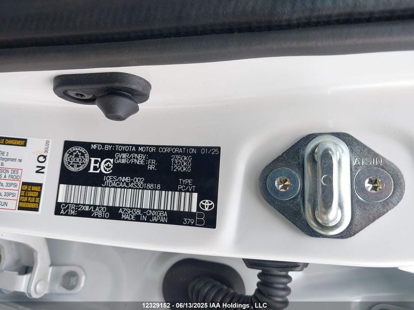 2025 Toyota Crown Signia Limited VIN: JTDACAAJ4S3018818 Lot: 12329152