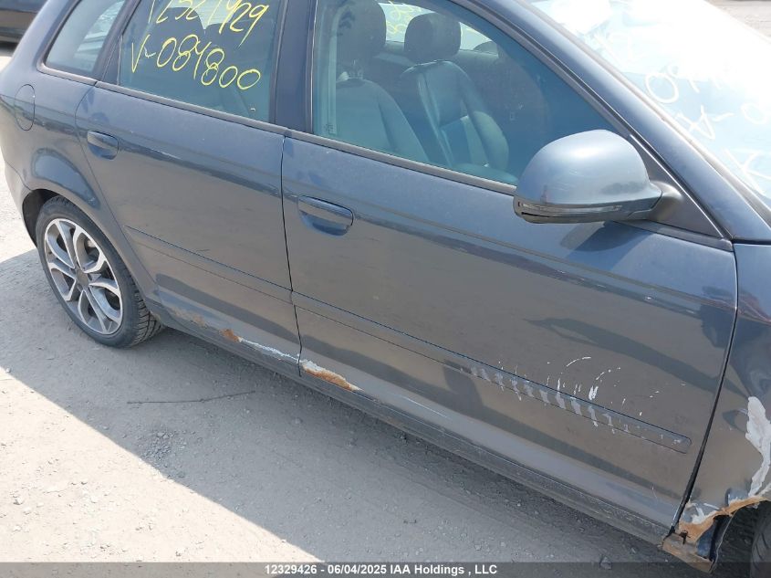 2009 Audi A3 2.0T Quattro VIN: WAUKF68PX9A084800 Lot: 12329426