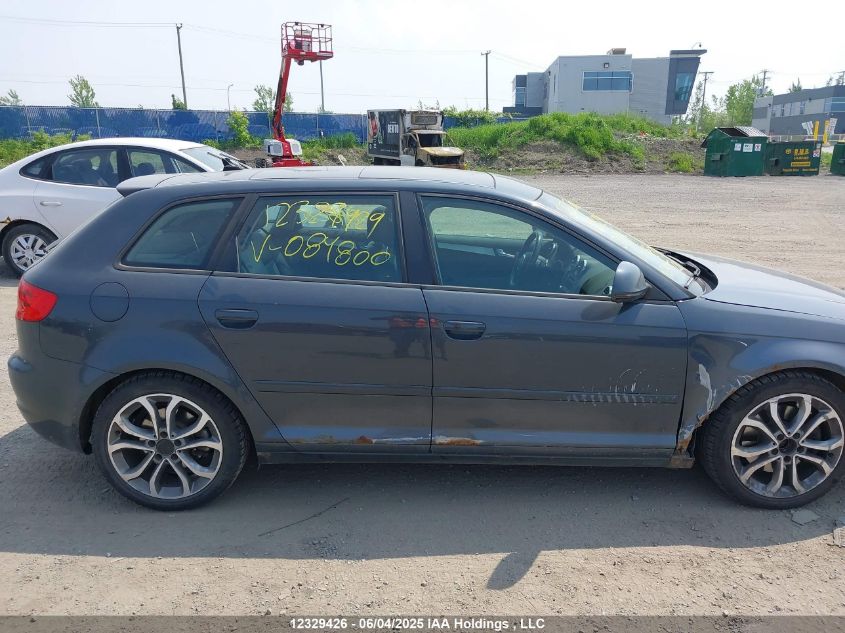 2009 Audi A3 2.0T Quattro VIN: WAUKF68PX9A084800 Lot: 12329426