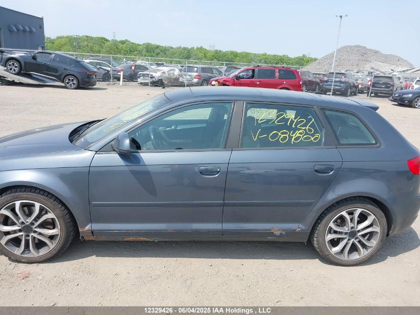 2009 Audi A3 2.0T Quattro VIN: WAUKF68PX9A084800 Lot: 12329426