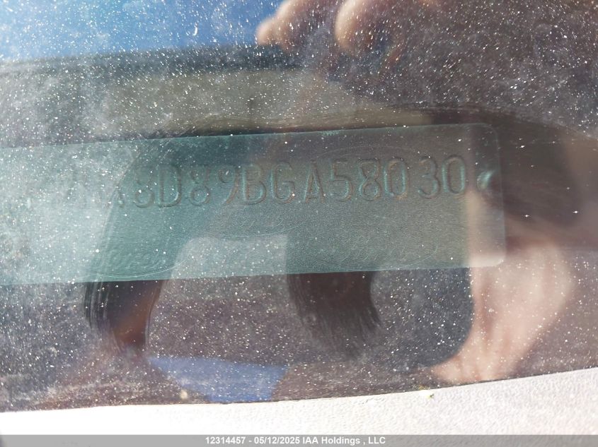 2011 Ford Explorer Xlt VIN: 1FMHK8D89BGA58030 Lot: 12314457X