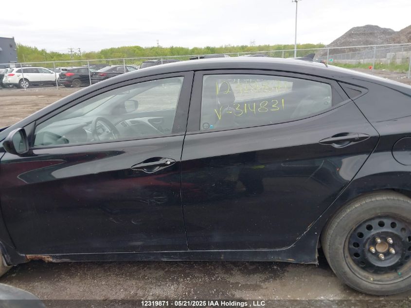 2013 Hyundai Elantra Gl VIN: 5NPDH4AE5DH314831 Lot: 12319871X