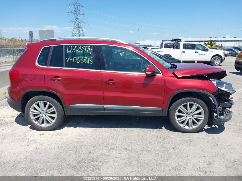 2015 Volkswagen Tiguan Comfortline/Highline/Special Edition/Trendline VIN: WVGJV7AX5FW033815 Lot: 12325974X