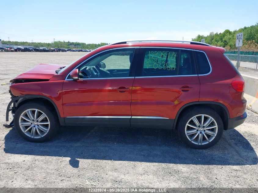 2015 Volkswagen Tiguan Comfortline/Highline/Special Edition/Trendline VIN: WVGJV7AX5FW033815 Lot: 12325974X