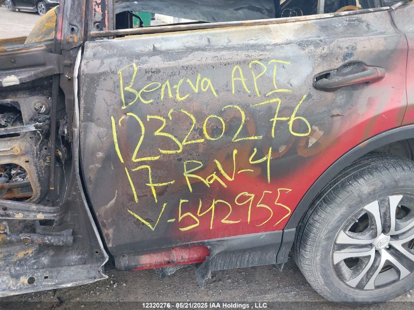 2017 Toyota Rav4 Le VIN: 2T3BFREV8HW542955 Lot: 12320276X