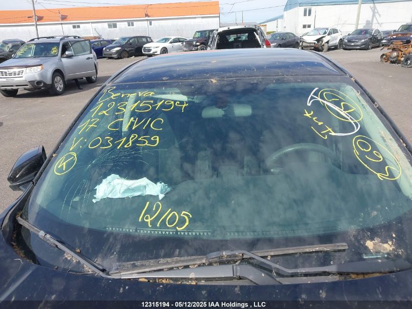 2017 Honda Civic Lx VIN: 2HGFC2F58HH031859 Lot: 12315194X