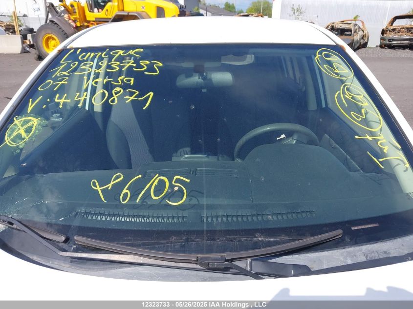 2007 Nissan Versa 1.8Sl VIN: 3N1BC13EX7L440871 Lot: 12323733X