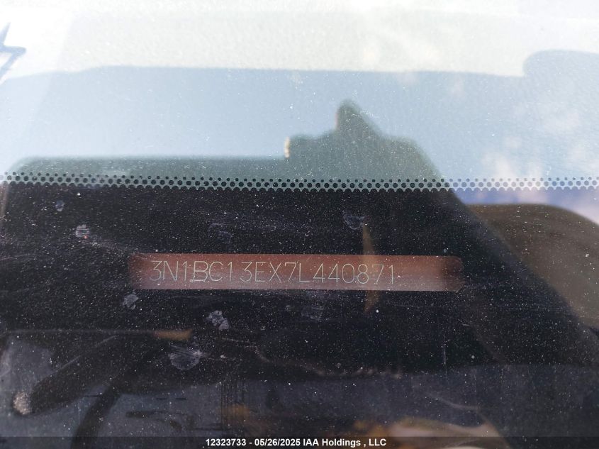2007 Nissan Versa 1.8Sl VIN: 3N1BC13EX7L440871 Lot: 12323733X