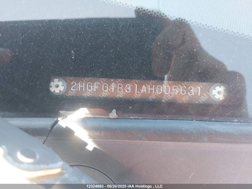 2010 Honda Civic Dx-G VIN: 2HGFG1B31AH005631 Lot: 12324693X