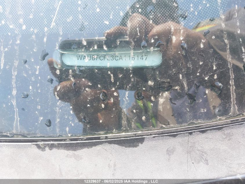 2012 Audi A4 VIN: WAUBFCFL3CA115147 Lot: 12329637