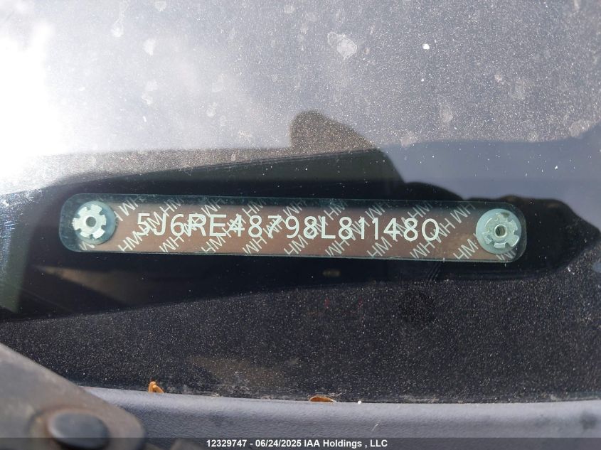 2008 Honda Cr-V Ex-L VIN: 5J6RE48798L811480 Lot: 12329747