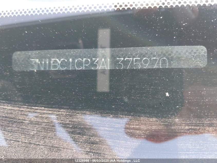 2010 Nissan Versa 1.8S VIN: 3N1BC1CP3AL375970 Lot: 12328998X