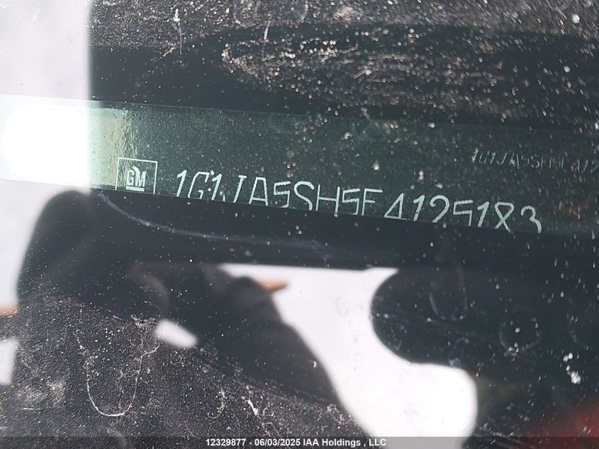 2015 Chevrolet Sonic Ls Auto VIN: 1G1JA5SH5F4125183 Lot: 12329877X