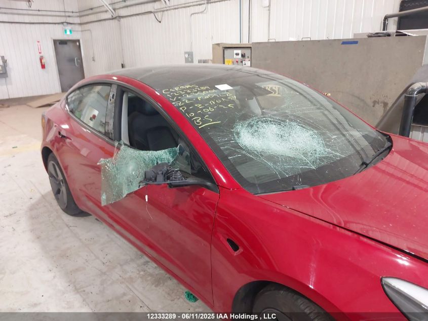 2022 Tesla Model 3 VIN: 5YJ3E1EB3NF235001 Lot: 12333289