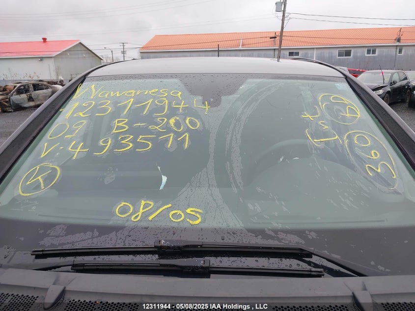 2009 Mercedes-Benz B 200 VIN: WDDFH33X79J493511 Lot: 12311944X