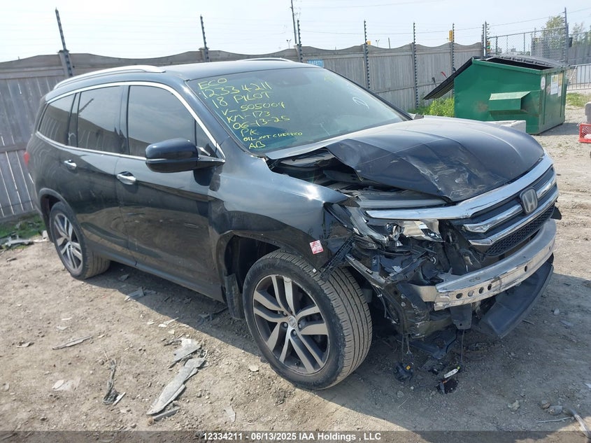 5FNYF6H98JB505004 2018 Honda Pilot Touring auction photo 1
