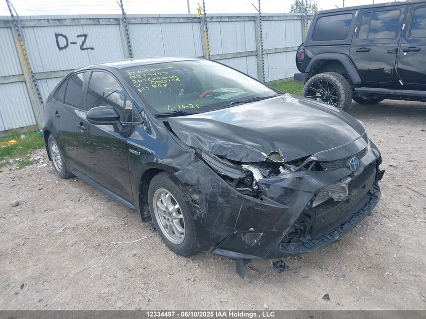 JTDBBRBE8LJ006708 2020 Toyota Corolla Le auction photo 1