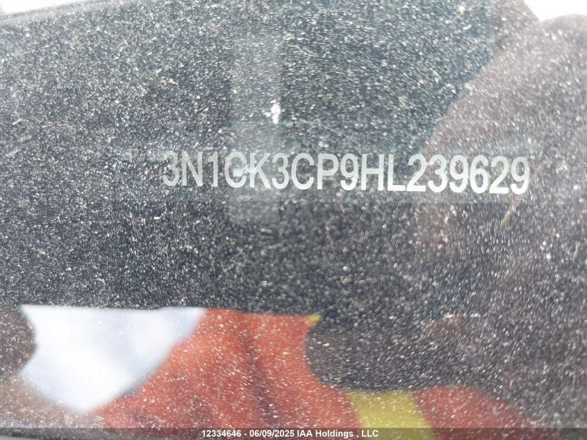 2017 Nissan Micra S/Sr/Sv VIN: 3N1CK3CP9HL239629 Lot: 12334646