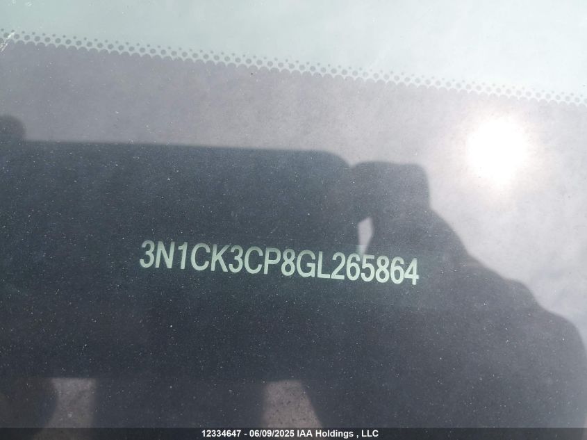 2016 Nissan Micra VIN: 3N1CK3CP8GL265864 Lot: 12334647