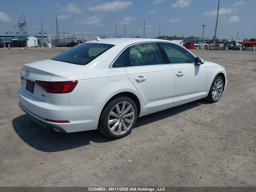2019 Audi A4 VIN: WAUANAF46KN008208 Lot: 12334983