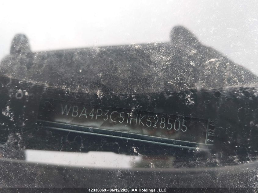 2017 BMW 440Xi VIN: WBA4P3C51HK528505 Lot: 12335069