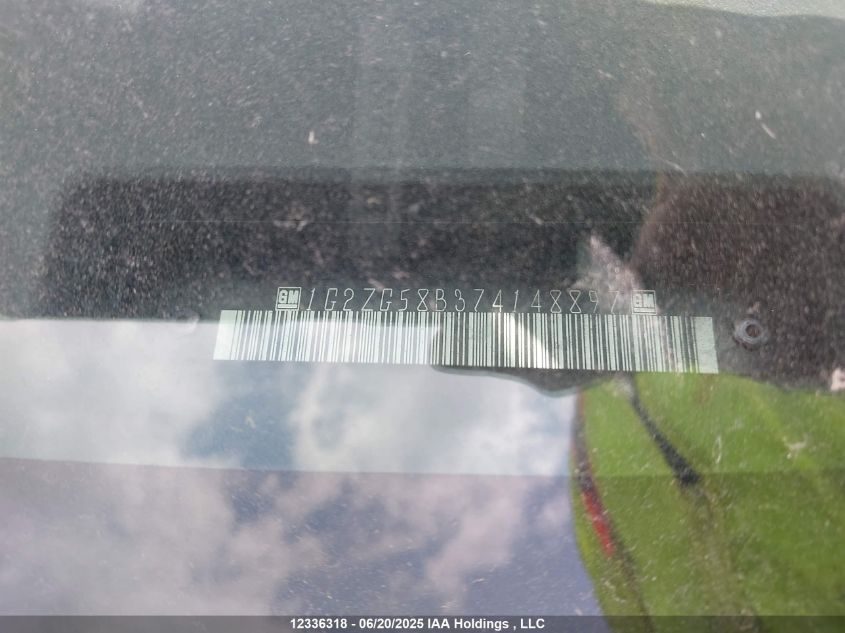 2007 Pontiac G6 Se VIN: 1G2ZG58B374148897 Lot: 12336318