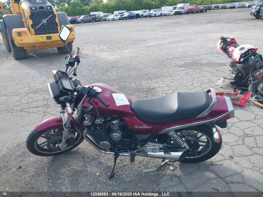 1983 Honda Cb650 Sc VIN: JH2RC1303DM010981 Lot: 12336583