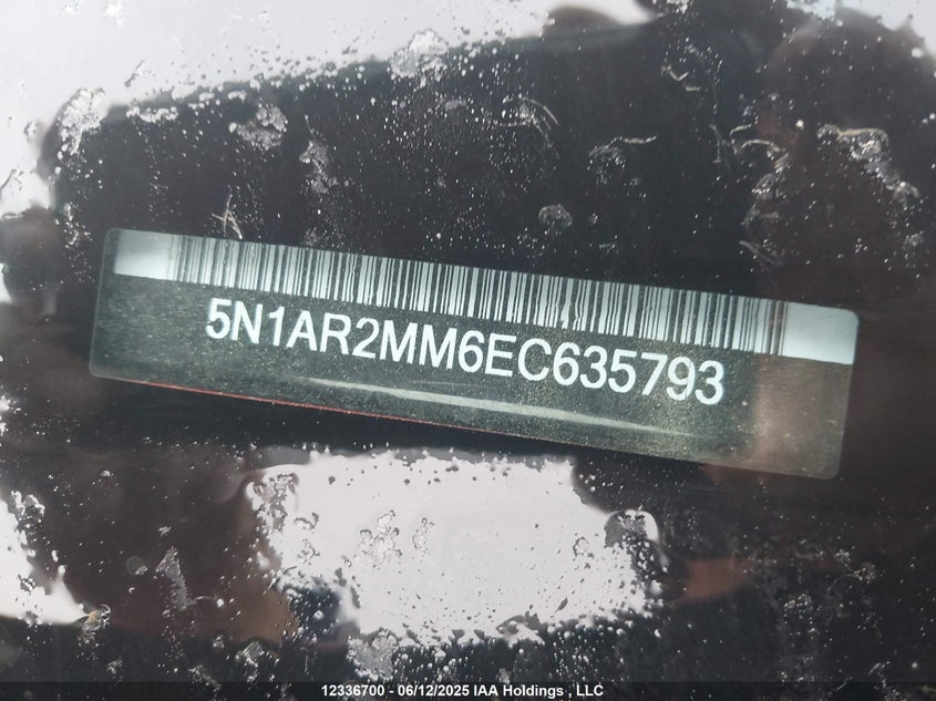 2014 Nissan Pathfinder VIN: 5N1AR2MM6EC635793 Lot: 12336700