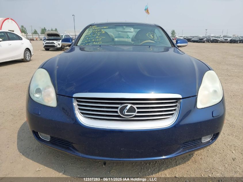 2002 Lexus Sc 430 VIN: JTHFN48Y920012307 Lot: 12337283