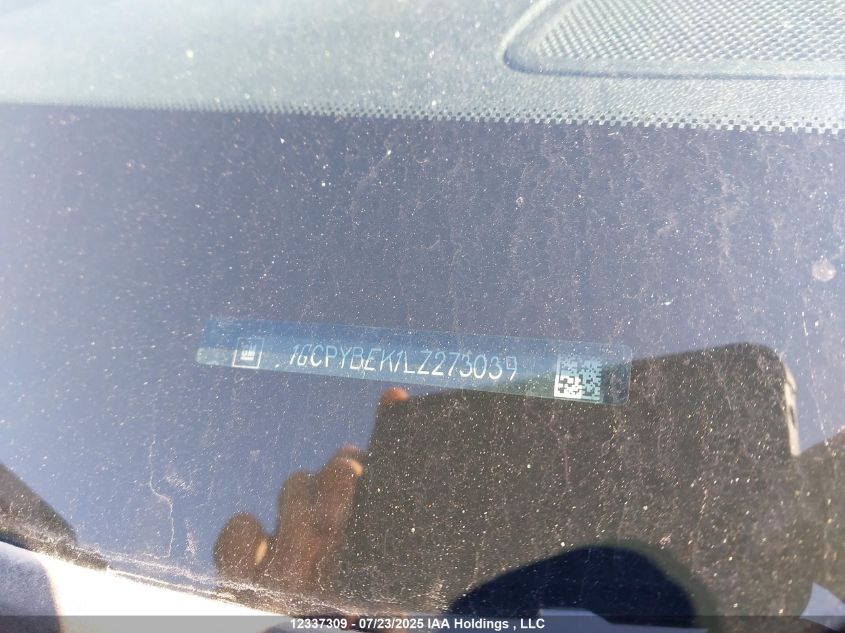 2020 Chevrolet Silverado K1500 Custom VIN: 1GCPYBEK1LZ273039 Lot: 12337309