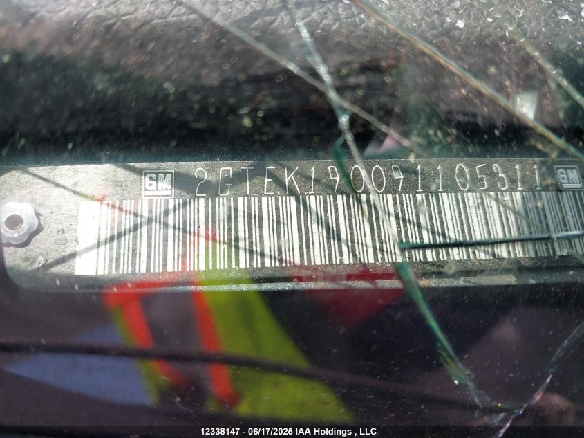 2009 GMC Sierra K1500 VIN: 2GTEK190091105311 Lot: 12338147