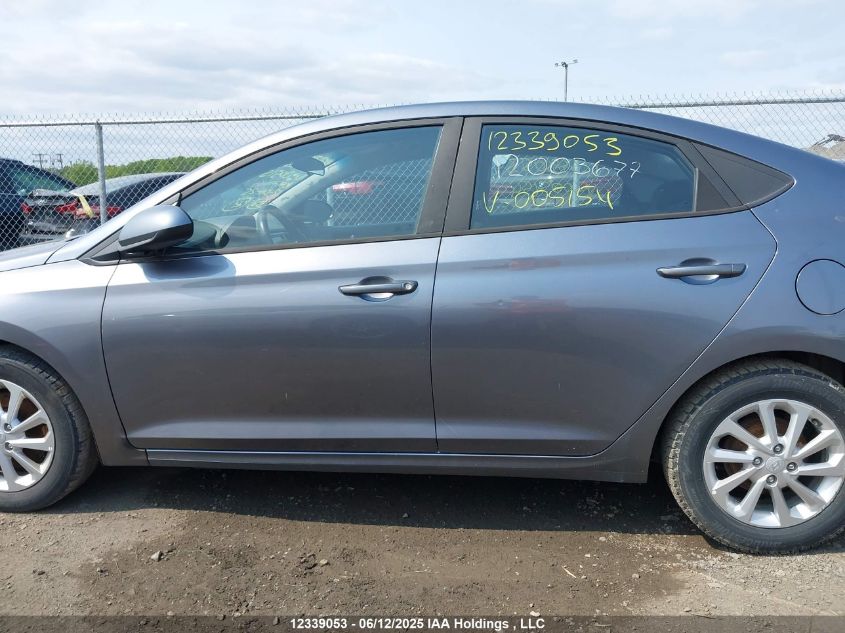 2018 Hyundai Accent Gl VIN: 3KPC24A36JE005154 Lot: 12339053