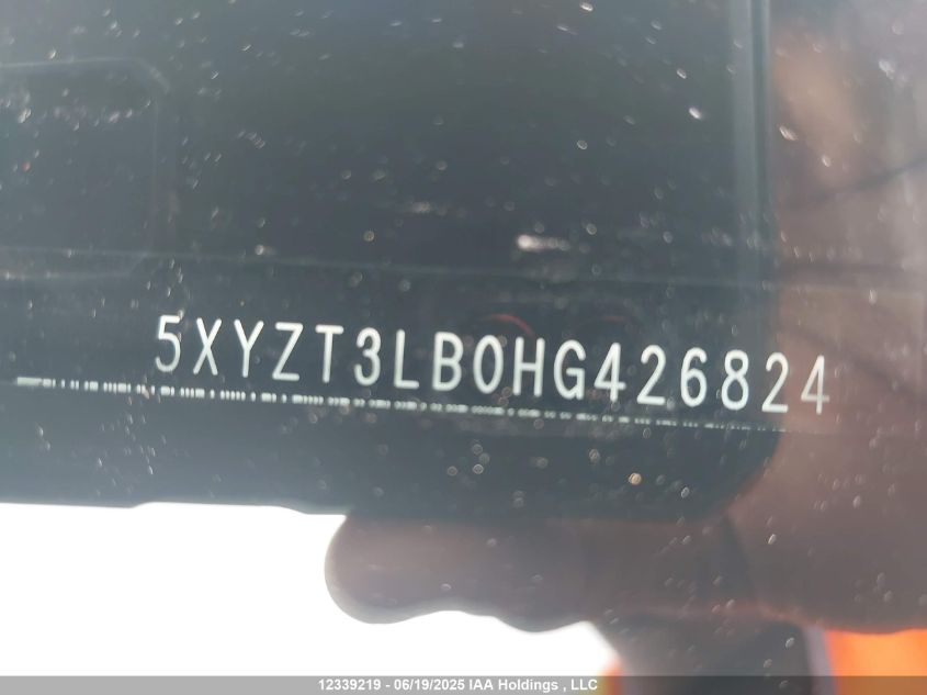 2017 Hyundai Santa Fe Sport VIN: 5XYZT3LB0HG426824 Lot: 12339219